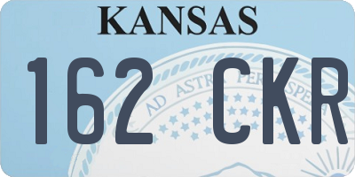 KS license plate 162CKR