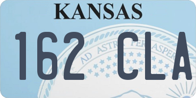 KS license plate 162CLA