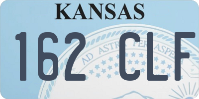 KS license plate 162CLF