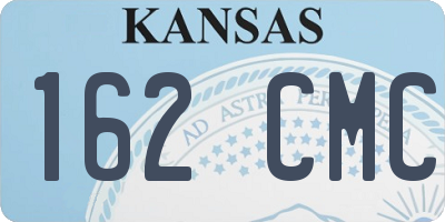 KS license plate 162CMC
