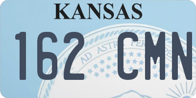 KS license plate 162CMN