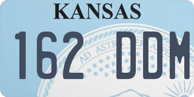 KS license plate 162DDM