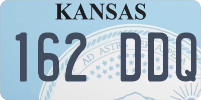 KS license plate 162DDQ