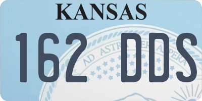 KS license plate 162DDS