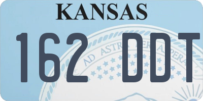 KS license plate 162DDT