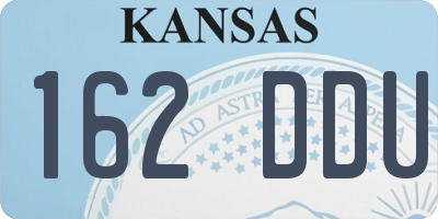 KS license plate 162DDU