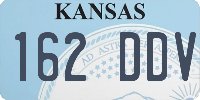 KS license plate 162DDV