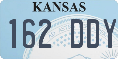 KS license plate 162DDY