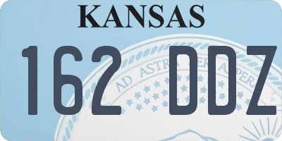 KS license plate 162DDZ