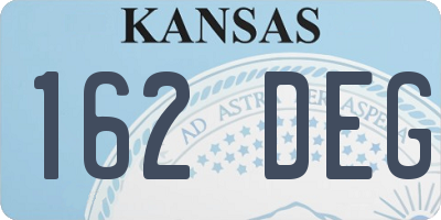 KS license plate 162DEG