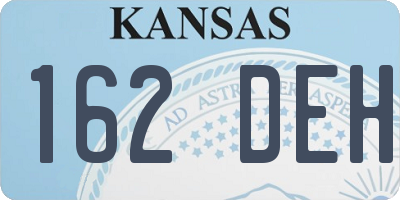 KS license plate 162DEH