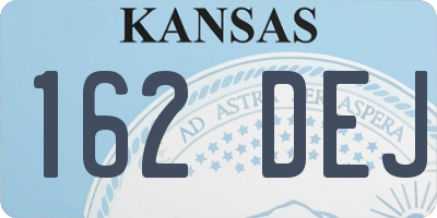 KS license plate 162DEJ