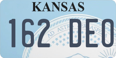 KS license plate 162DEO