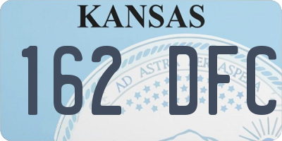 KS license plate 162DFC
