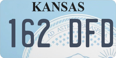 KS license plate 162DFD