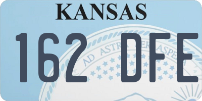KS license plate 162DFE