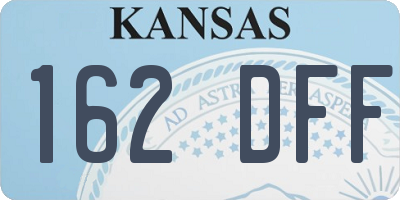 KS license plate 162DFF
