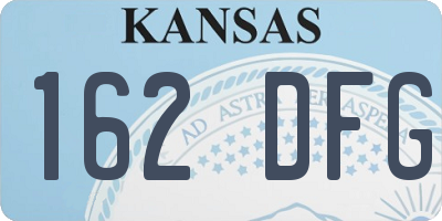 KS license plate 162DFG