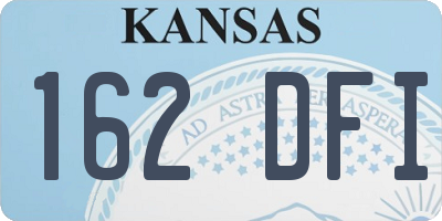 KS license plate 162DFI