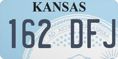 KS license plate 162DFJ
