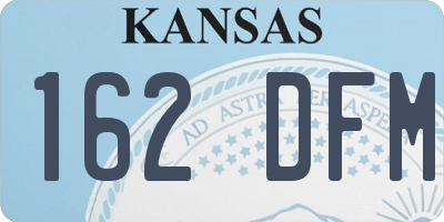 KS license plate 162DFM