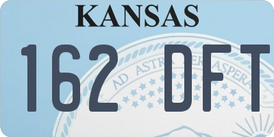 KS license plate 162DFT