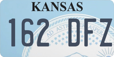 KS license plate 162DFZ