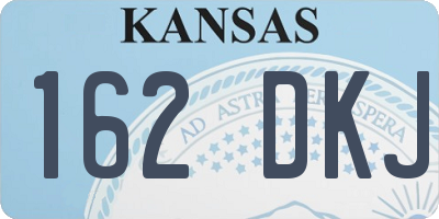 KS license plate 162DKJ