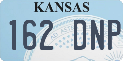 KS license plate 162DNP
