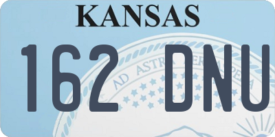 KS license plate 162DNU
