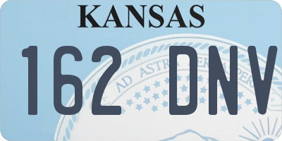 KS license plate 162DNV