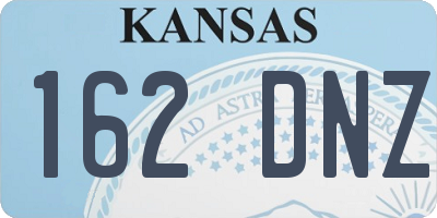 KS license plate 162DNZ