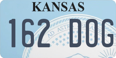 KS license plate 162DOG