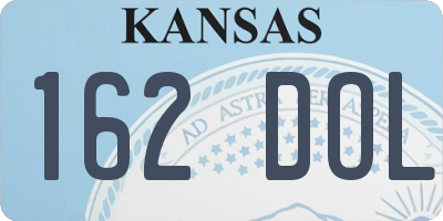 KS license plate 162DOL