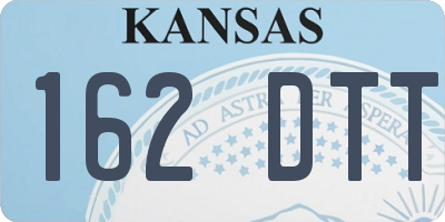 KS license plate 162DTT