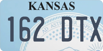 KS license plate 162DTX