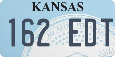 KS license plate 162EDT