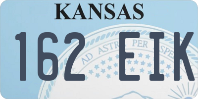 KS license plate 162EIK