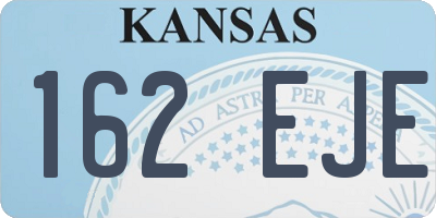 KS license plate 162EJE