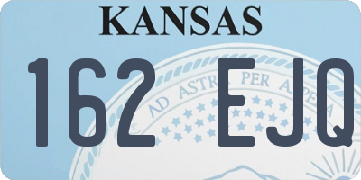 KS license plate 162EJQ