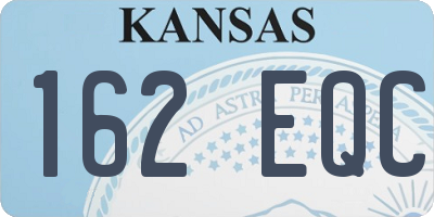 KS license plate 162EQC