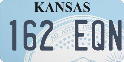 KS license plate 162EQN