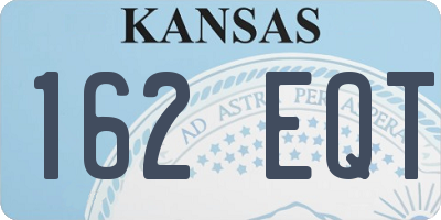 KS license plate 162EQT