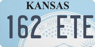 KS license plate 162ETE
