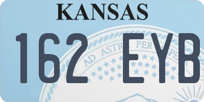 KS license plate 162EYB