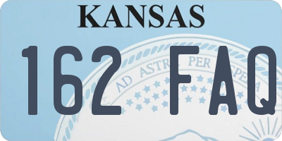 KS license plate 162FAQ