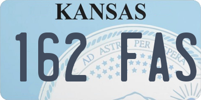 KS license plate 162FAS