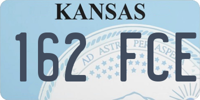 KS license plate 162FCE