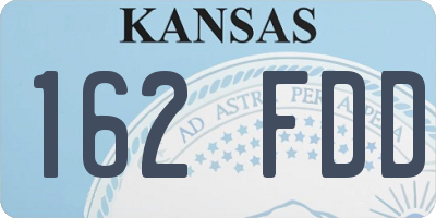 KS license plate 162FDD