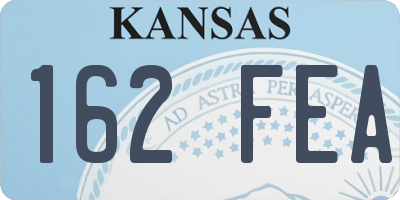 KS license plate 162FEA